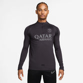 Nike Paris Saint-Germain Strike Drill Quarter-Zip Long Sleeve Dri-FIT Top - Anthracite