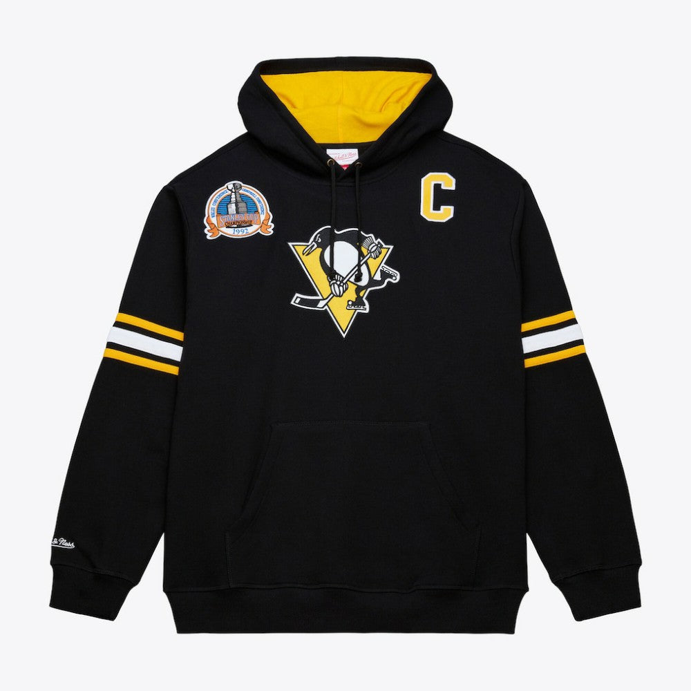 Mario Lemieux Pittsburgh Penguins Mitchell & Ness 1992 Name & Number Premium Pullover Hoodie Black