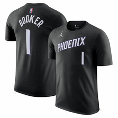 NBA - Devin Booker Phoenix Suns Jordan Brand Unisex Name & Number T-Shirt - Statement Edition - Black