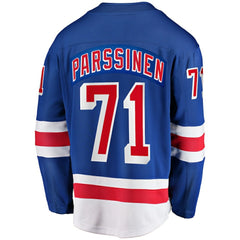 Juuso Parssinen New York Rangers Fanatics Home Breakaway Jersey Blue