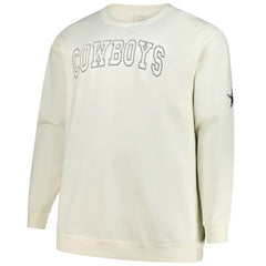 Dallas Cowboys Profile Big & Tall Fleece Sweatshirt Cream - NFL