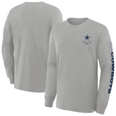 Dallas Cowboys Big & Tall Clock Management Legacy Long Sleeve T-Shirt Heather Gray - Fanatics