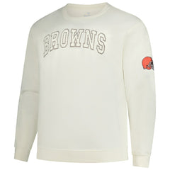 Cleveland Browns Profile Big & Tall Fleece Sweatshirt Cream - NFL