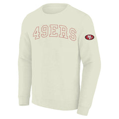 San Francisco 49ers Profile Big & Tall Fleece Sweatshirt Cream - NFL