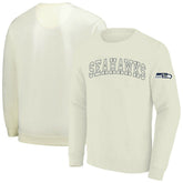 Seattle Seahawks Profile Big & Tall Fleece Sweatshirt Cream - NFL
