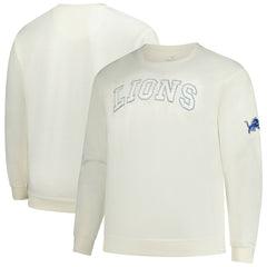 Detroit Lions Profile Big & Tall Fleece Sweatshirt Cream - NFL