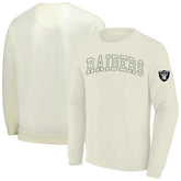 Las Vegas Raiders Profile Big & Tall Fleece Sweatshirt Cream - NFL