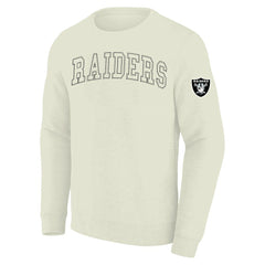 Las Vegas Raiders Profile Big & Tall Fleece Sweatshirt Cream - NFL