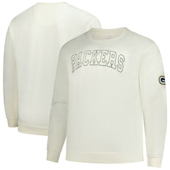 Green Bay Packers Profile Big & Tall Fleece Sweatshirt Cream - NFL