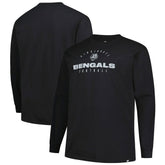Cincinnati Bengals Big & Tall Coverage Scheme Long Sleeve T-Shirt Black - Fanatics