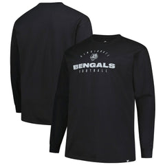 Cincinnati Bengals Big & Tall Coverage Scheme Long Sleeve T-Shirt Black - Fanatics