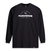 Baltimore Ravens Big & Tall Coverage Scheme Long Sleeve T-Shirt Black - Fanatics
