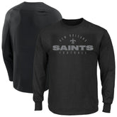 New Orleans Saints Big & Tall Coverage Scheme Long Sleeve T-Shirt Black - Fanatics