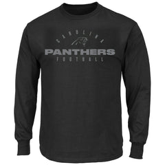 Carolina Panthers Big & Tall Coverage Scheme Long Sleeve T-Shirt Black - Fanatics