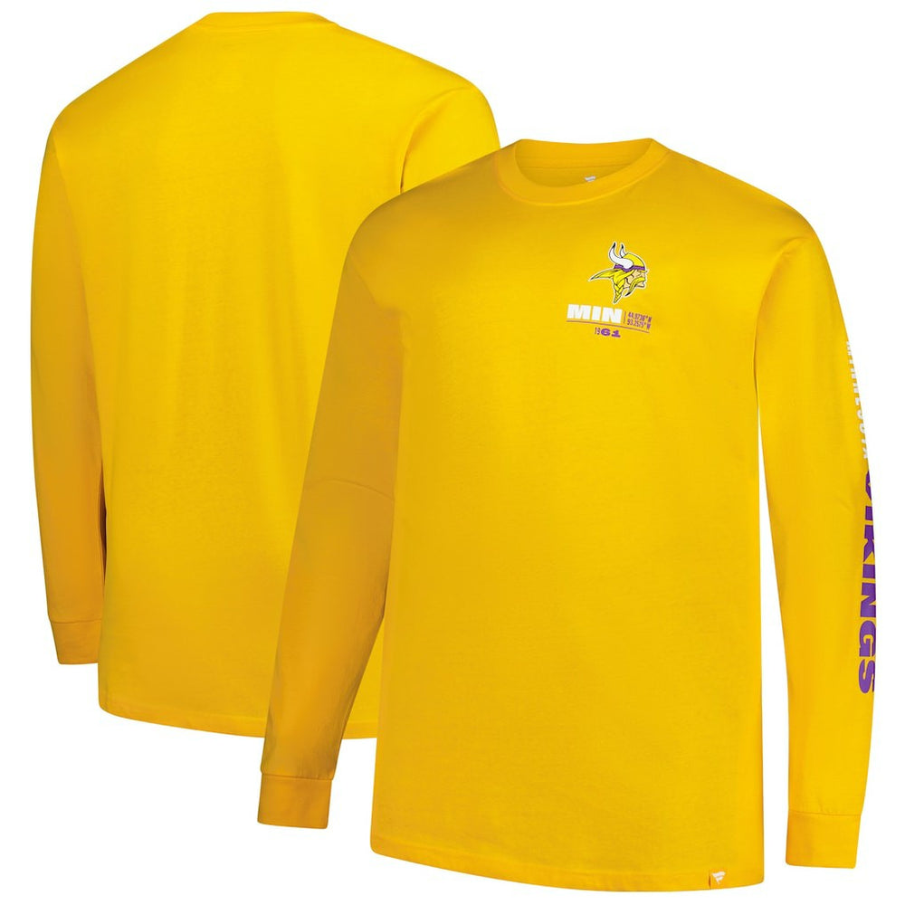 Minnesota Vikings Big & Tall Clock Management Legacy Long Sleeve T-Shirt Gold - Fanatics