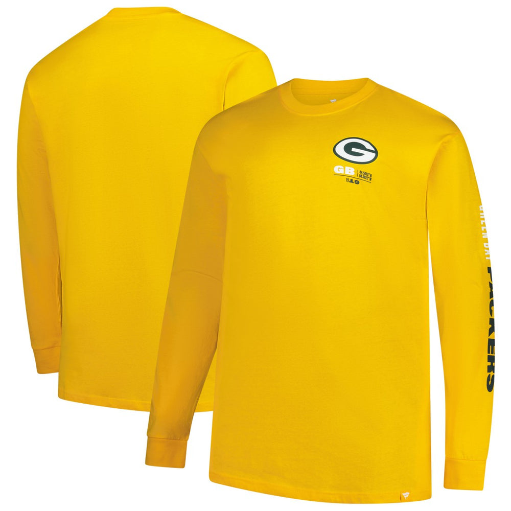 Green Bay Packers Big & Tall Clock Management Legacy Long Sleeve T-Shirt Gold - Fanatics