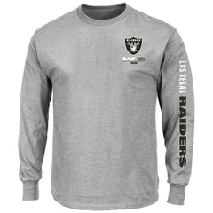 Las Vegas Raiders Big & Tall Clock Management Legacy Long Sleeve T-Shirt Heather Gray - Fanatics