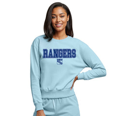 New York Rangers Concepts Sport Women's Tonal Pullover Sweatshirt Light Blue