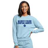 Toronto Maple Leafs - Concepts Sport Women's Tonal Pullover Tri-Blend Sweatshirt Light Blue