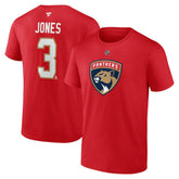 Seth Jones Florida Panthers - Fanatics Authentic Stack Name & Number T-Shirt Red