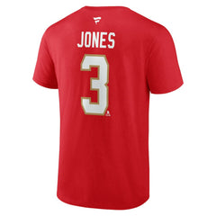 Seth Jones Florida Panthers - Fanatics Authentic Stack Name & Number T-Shirt Red