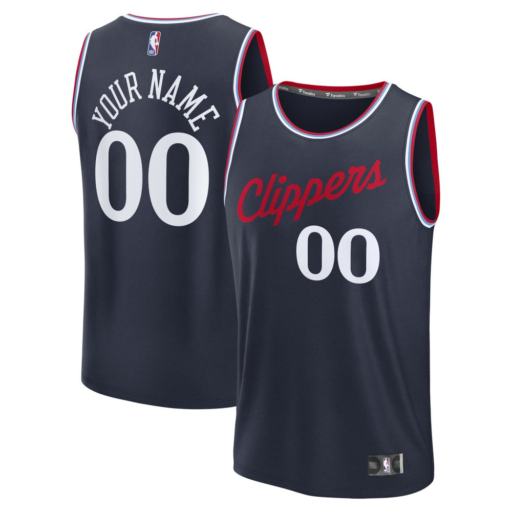 Fanatics - LA Clippers Youth Fast Break Custom Replica Jersey - Navy - Icon Edition