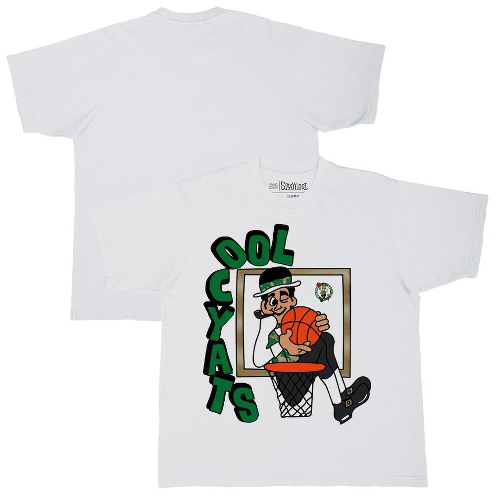 NBA - Boston Celtics Stadium Essentials NBA x Staycool Mascot Oversized T-Shirt - White