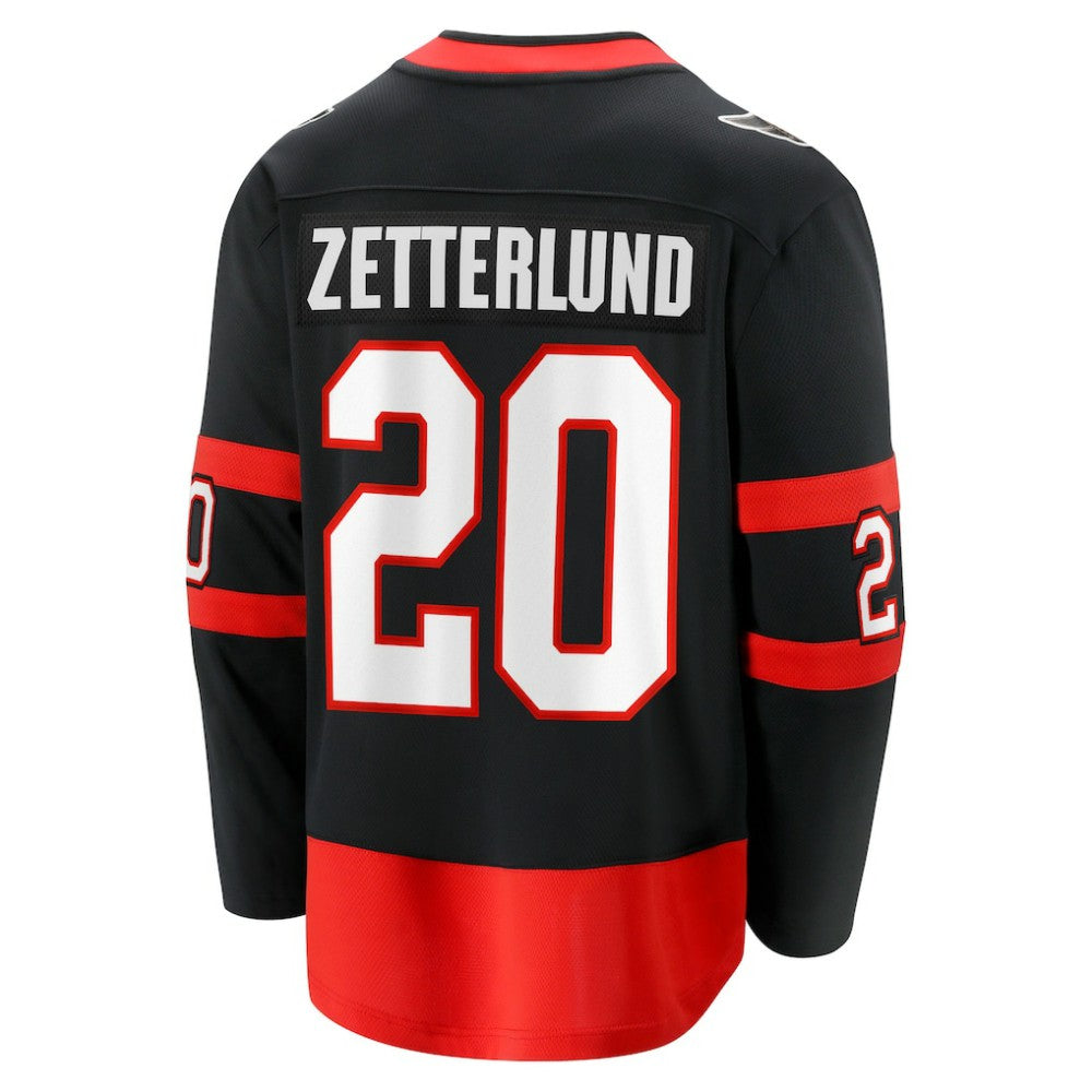 Fabian Zetterlund Ottawa Senators Fanatics Home Breakaway Jersey - Black | NHL Jerseys