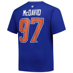 Connor McDavid Edmonton Oilers - Profile Big & Tall Name & Number T-Shirt Royal