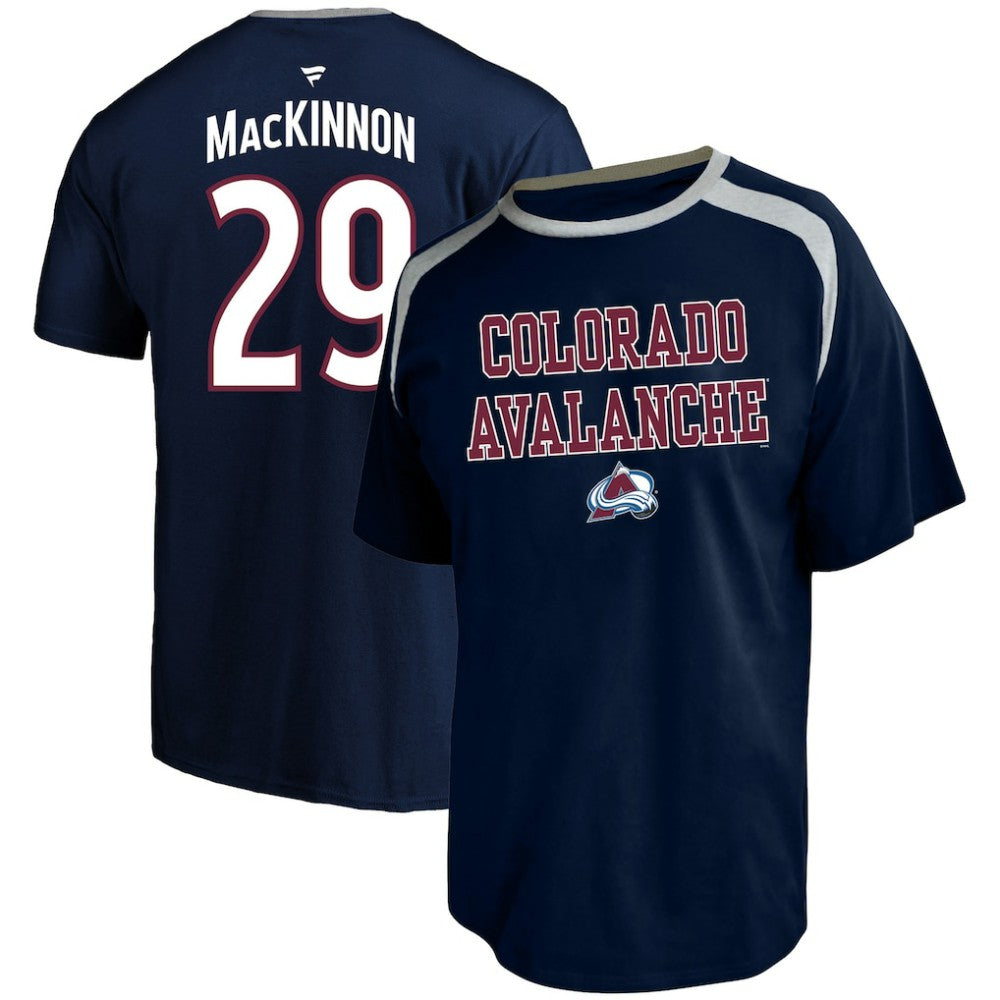 Nathan MacKinnon Colorado Avalanche - Profile Big & Tall Name & Number T-Shirt Navy