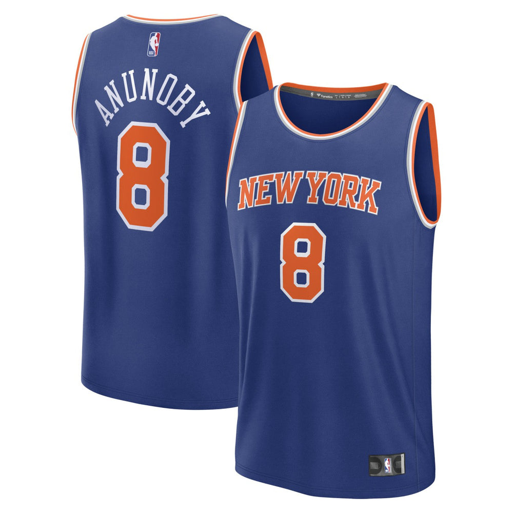 Fanatics - OG Anunoby New York Knicks Fast Break Replica Player Jersey - Icon Edition - Blue