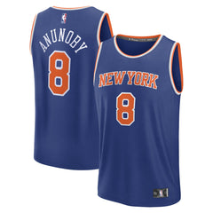 Fanatics - OG Anunoby New York Knicks Fast Break Replica Player Jersey - Icon Edition - Blue