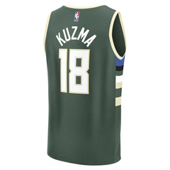 Fanatics - Kyle Kuzma Milwaukee Bucks Fast Break Replica Player Jersey - Icon Edition - Hunter Green