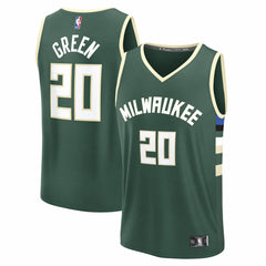 Fanatics - A.J. Green Milwaukee Bucks Fast Break Replica Player Jersey - Icon Edition - Hunter Green