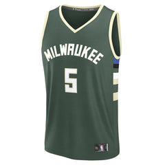 Fanatics - Gary Trent Jr. Milwaukee Bucks Fast Break Replica Player Jersey - Icon Edition - Hunter Green