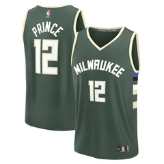 Fanatics - Taurean Prince Milwaukee Bucks Fast Break Replica Player Jersey - Icon Edition - Hunter Green
