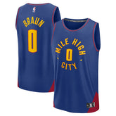 Fanatics - Christian Braun Denver Nuggets Fast Break Replica Player Jersey - Statement Editi- Blue