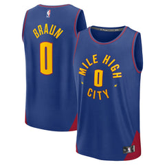 Fanatics - Christian Braun Denver Nuggets Fast Break Replica Player Jersey - Statement Editi- Blue