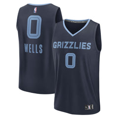 Fanatics - Jaylen Wells Memphis Grizzlies Fast Break Replica Player Jersey - Icon Edition - Navy