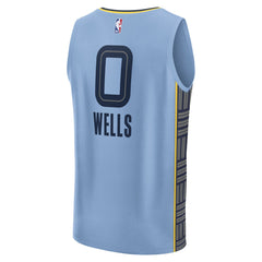Fanatics - Jaylen Wells Memphis Grizzlies Fast Break Replica Player Jersey - Statement Edition - Light Blue