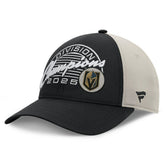 Vegas Golden Knights Fanatics 2025 Pacific Division Champions Locker Room Adjustable Hat Black