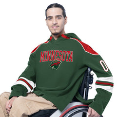 Minnesota Wild - G-III Sports by Carl Banks Adaptive Wear Lord Stanley Hooded Long Sleeve Sweatshirt Green