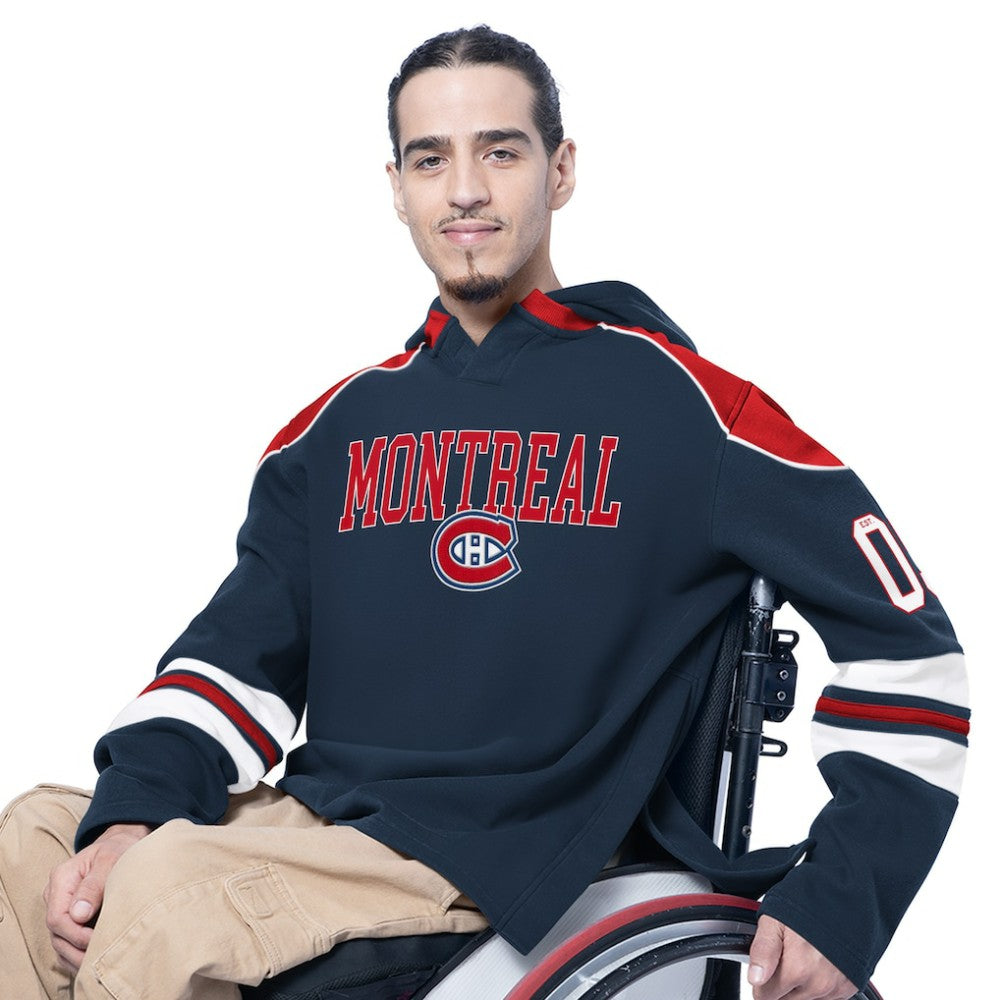 Montreal Canadiens - G-III Sports by Carl Banks Adaptive Wear Lord Stanley Hooded Long Sleeve Sweatshirt Navy