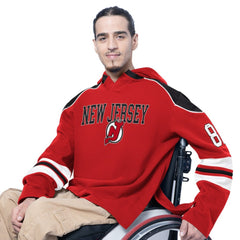 New Jersey Devils - G-III Sports by Carl Banks Adaptive Wear Lord Stanley Hooded Long Sleeve Sweatshirt Red