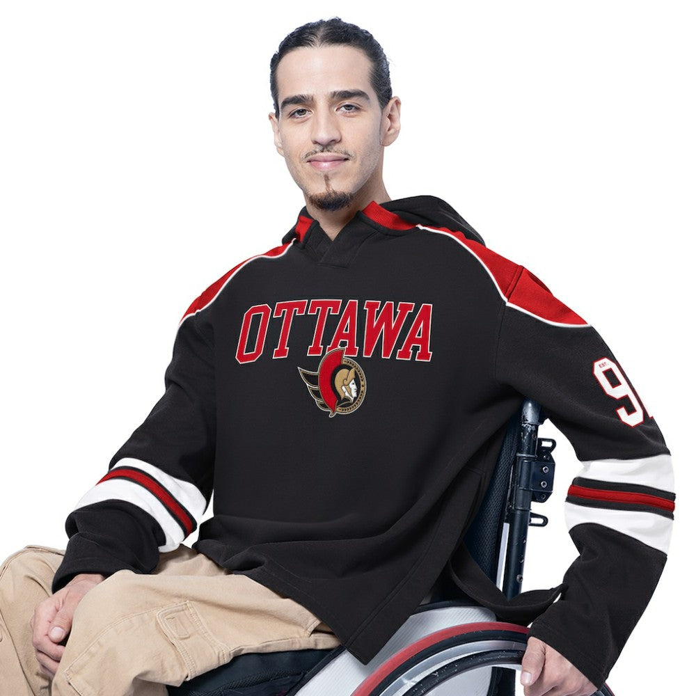Ottawa Senators - G-III Sports by Carl Banks Adaptive Wear Lord Stanley Hooded Long Sleeve Sweatshirt Black