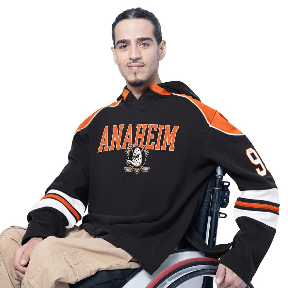 Anaheim Ducks - G-III Sports by Carl Banks Adaptive Wear Lord Stanley Hooded Long Sleeve Sweatshirt Black
