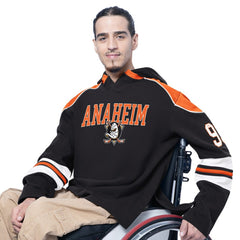 Anaheim Ducks - G-III Sports by Carl Banks Adaptive Wear Lord Stanley Hooded Long Sleeve Sweatshirt Black