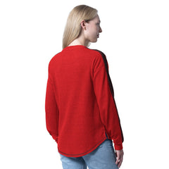 Detroit Red Wings - G-III 4Her by Carl Banks Women's Advantage Thermal Long-Sleeve Tri-Blend T-Shirt Red