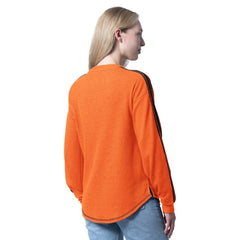 Philadelphia Flyers - G-III 4Her by Carl Banks Women's Advantage Thermal Long-Sleeve Tri-Blend T-Shirt Orange