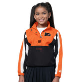 Philadelphia Flyers - Starter Girls Key Player Half Zip Jacket Orange/Black